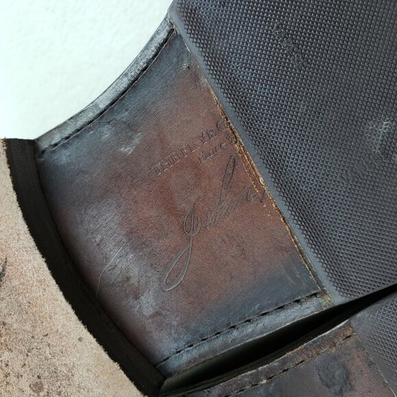 Frye James Wingtip Oxford Shoe Mens 10 D Brown Leather Lace Up Dress Brogue - Picture 13 of 14